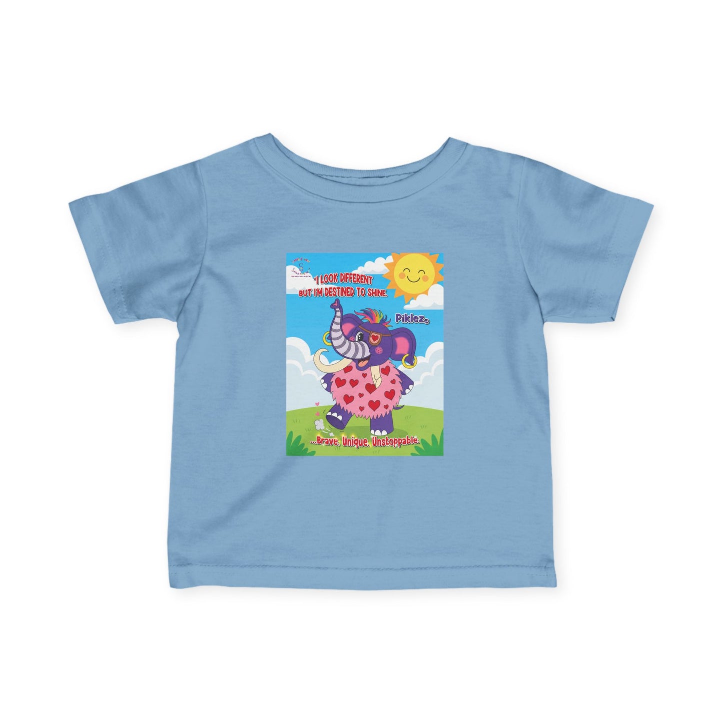 Piklez™ Infant Fine Jersey Tee – “Destined to Shine” Baby Shirt | Smile Universe Piklez Collection