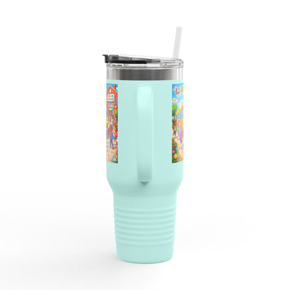 Lani™ 40oz Insulated Travel Mug – "Let's Sing Happiness Together!" Graphic
