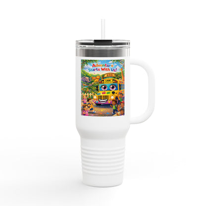 Lani™ 40oz Insulated Travel Mug – "Adventure Starts With Us!" Graphic