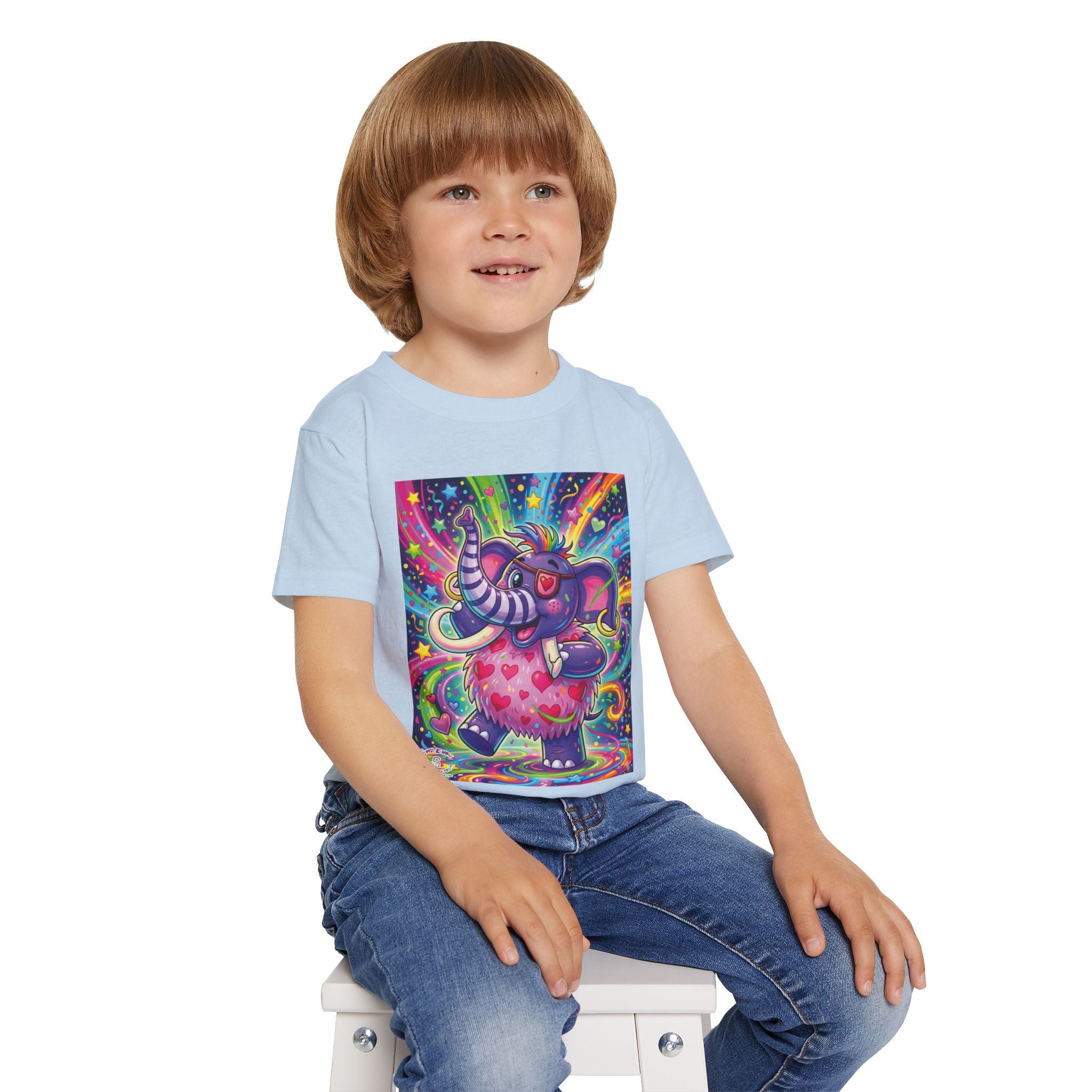 Piklez™ Heavy Cotton™ Toddler T-Shirt – "Born to Celebrate!" Graphic Shirt | Smile Universe Collection