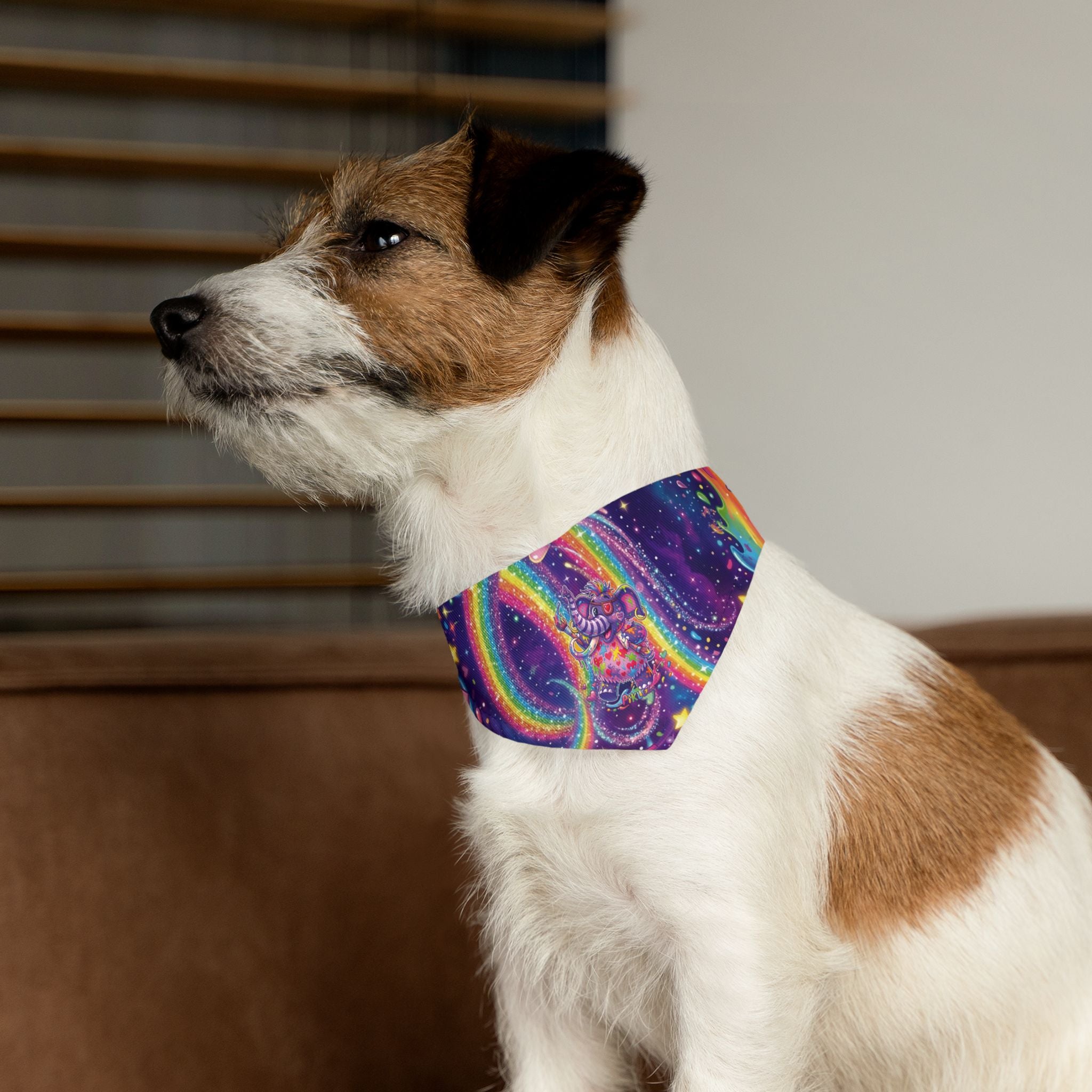 Piklez™ Pet Bandana Collar – "Full of Love!" Graphic | Smile Universe Collection