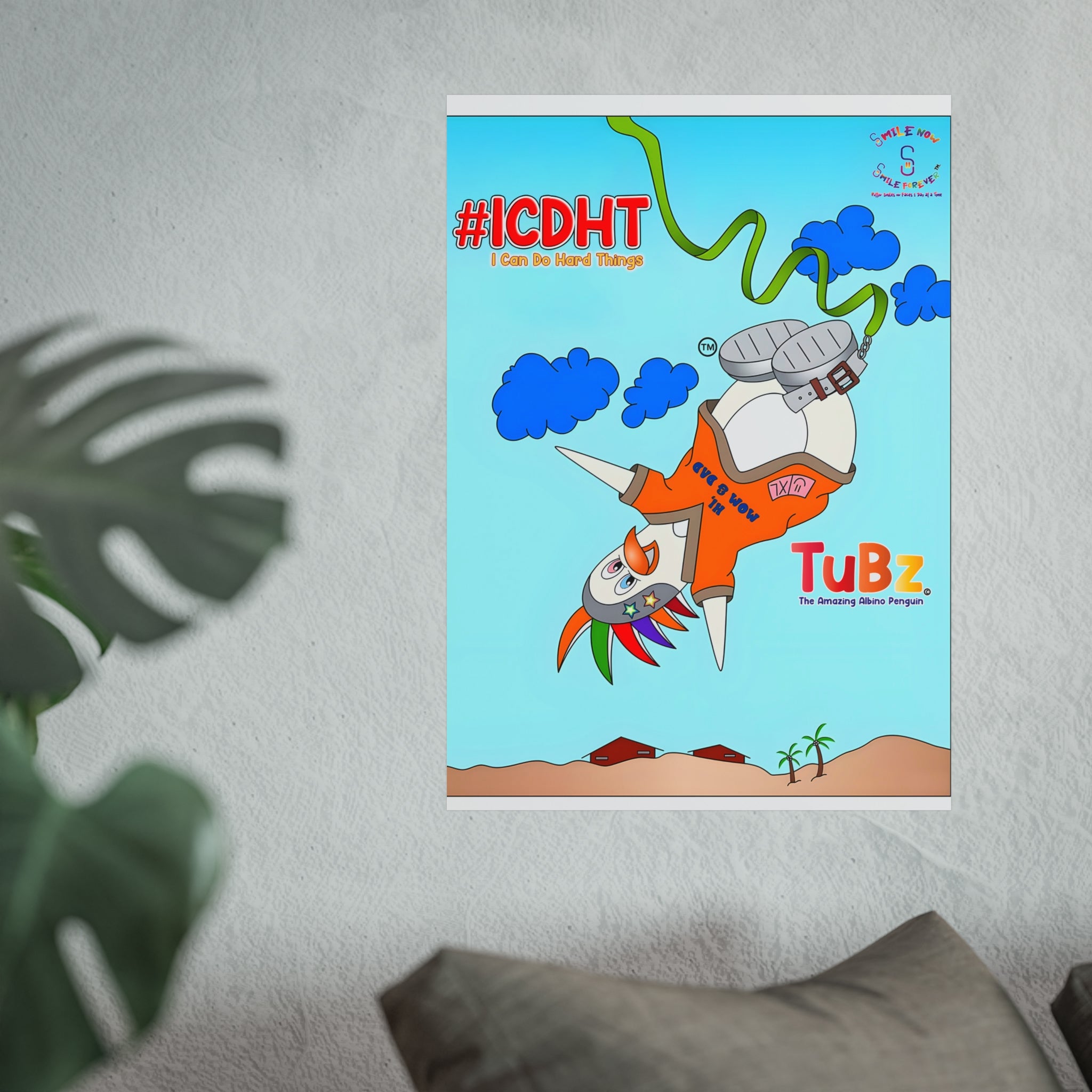 TuBz™ "I Can Do Hard Things" Fine Art Poster - Premium Inspirational Wall Decor for Kids