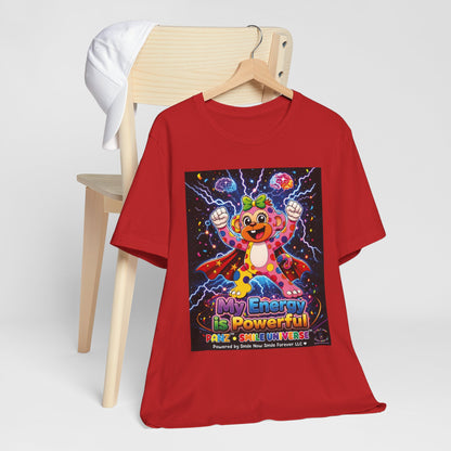 Panz™ Unisex Jersey Short Sleeve Tee For Adult– "My Energy is Powerful" Graphic Tee | Smile Universe Collection