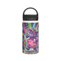 Piklez™ Stainless Steel Water Bottle with Handle Lid – "Born to Celebrate!" Graphic | Smile Universe Collection