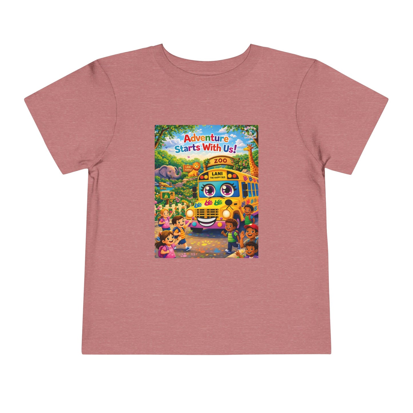 Lani™ Toddler Short Sleeve Tee – "Adventure Starts With Us!" Graphic
