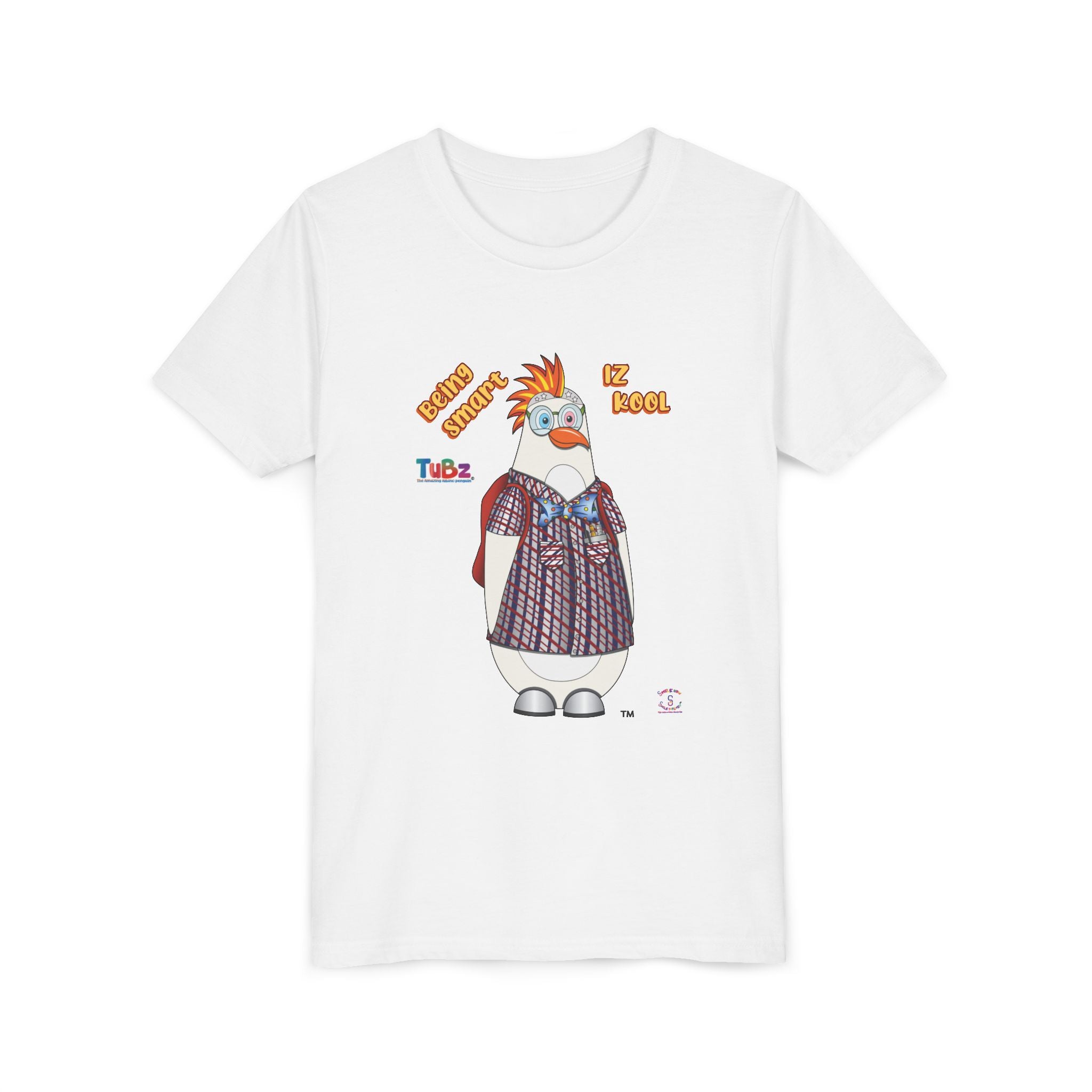 TuBz™ "Being Smart Iz Kool" Youth Graphic T-Shirt - Educational Kids Tee | TuBz4Kidz