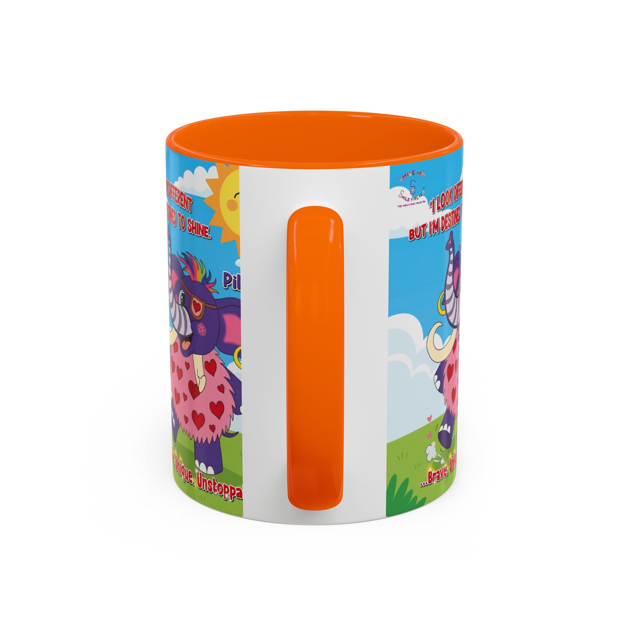 Piklez™ Accent Coffee Mug (11oz, 15oz) – “Destined to Shine” | Smile Universe Collection