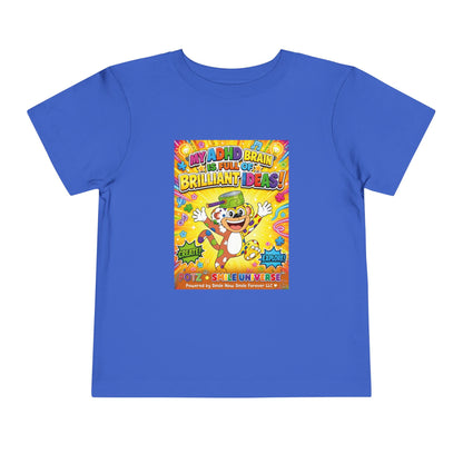 Potz™ Toddler Short Sleeve Tee – "My ADHD Brain is Full of Brilliant Ideas!" Graphic Tee | Smile Universe Collection