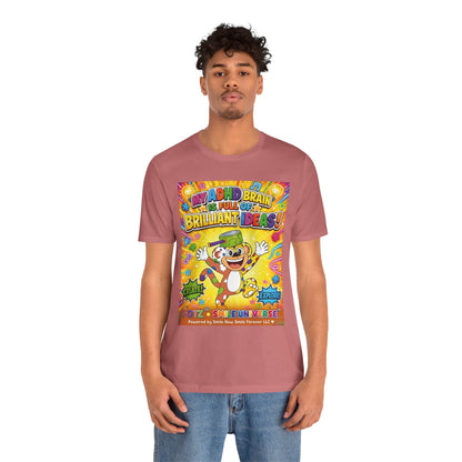 Potz™ Unisex Jersey Short Sleeve Tee – "My ADHD Brain is Full of Brilliant Ideas!" Graphic Tee | Smile Universe Collection