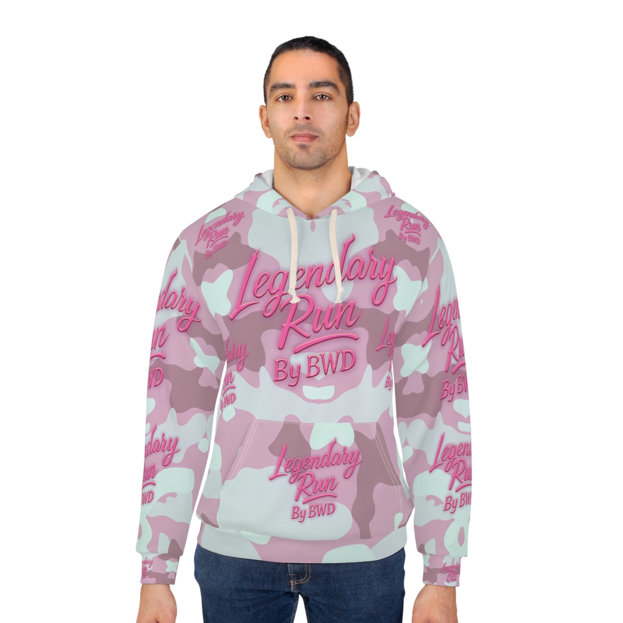 Legendary Run All-Over Print Hoodie — Pullover