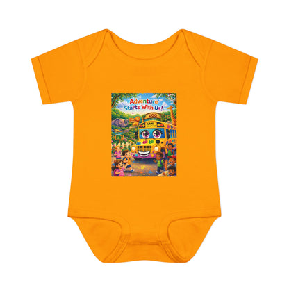 Lani™ Infant Baby Rib Bodysuit – "Adventure Starts With Us!" Graphic