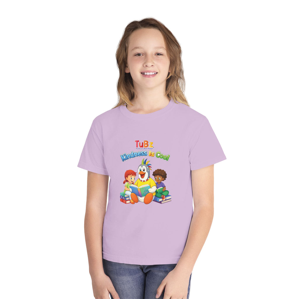 TuBz™ "Kindness Is Cool" Kids T-Shirt - Positive Message Graphic Tee | Smile Universe TuBz4Kidz