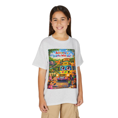 Lani™ Youth DryBlend® T-Shirt – "Adventure Starts With Us!" Graphic