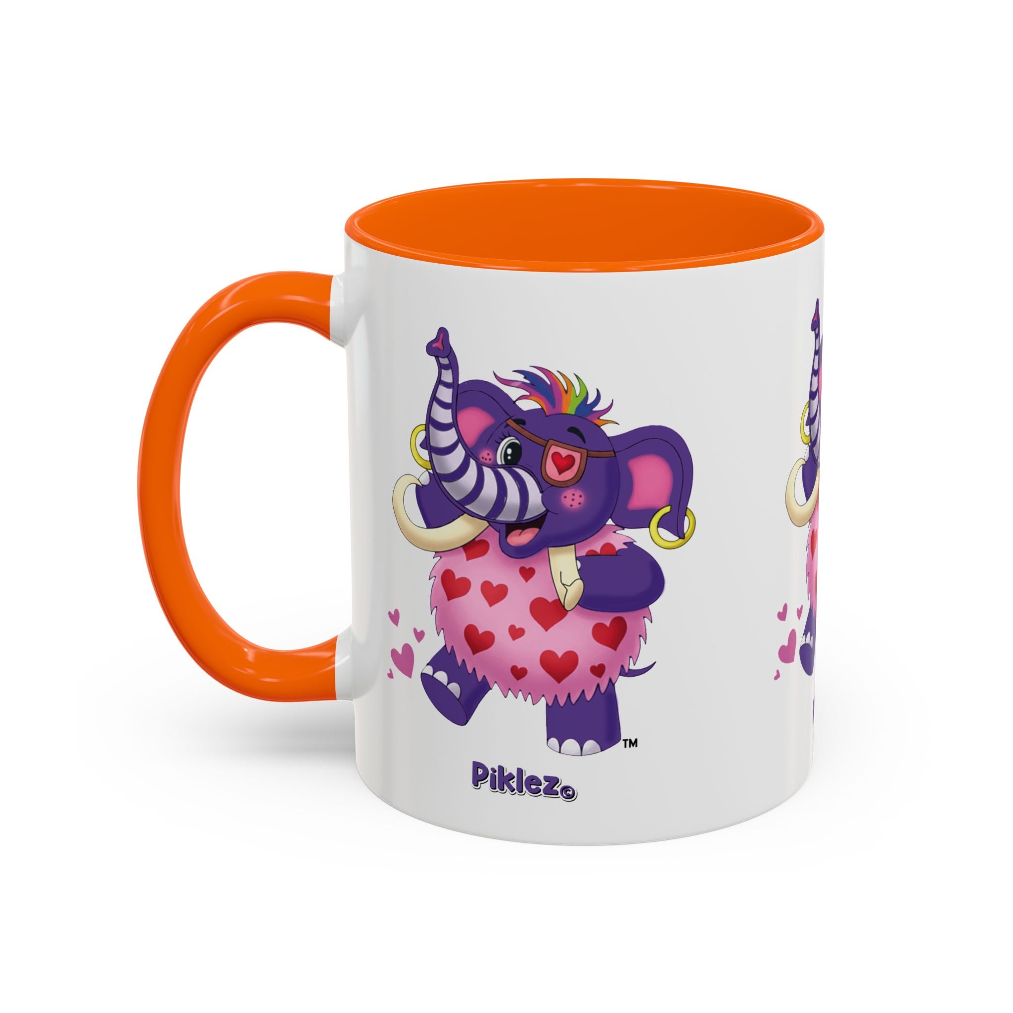 Piklez™ Accent Coffee Mug (11oz & 15oz) – "Full of Love!" Graphic | Smile Universe Collection