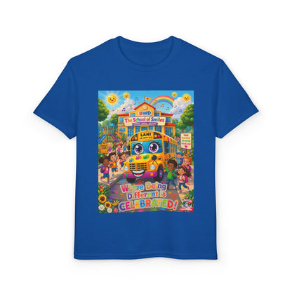 Lani™ Youth DryBlend® T-Shirt – "Where Being Different is CELEBRATED!" Graphic Shirt