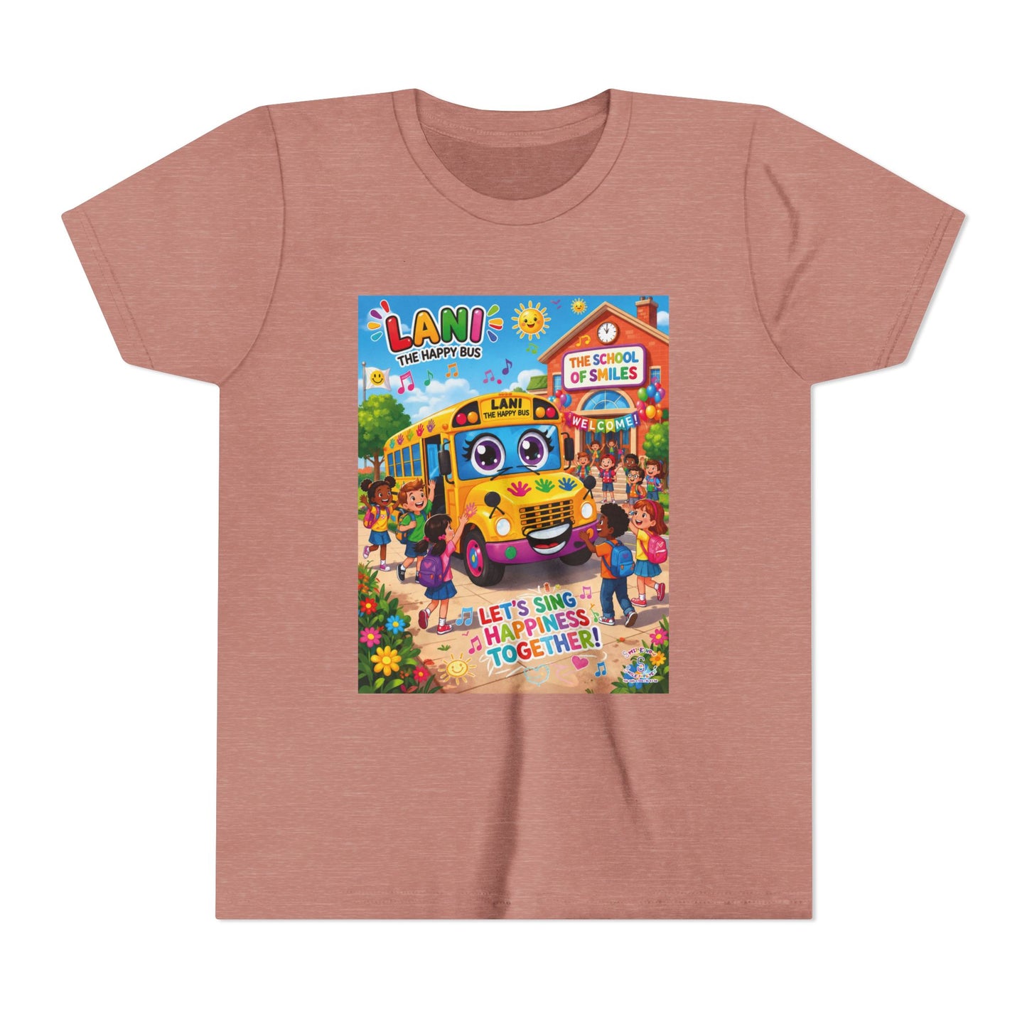 Lani™ Youth Short Sleeve Tee – "Let's Sing Happiness Together!" Graphic