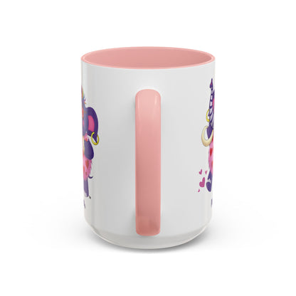 Piklez™ Accent Coffee Mug (11oz & 15oz) – "Full of Love!" Graphic | Smile Universe Collection