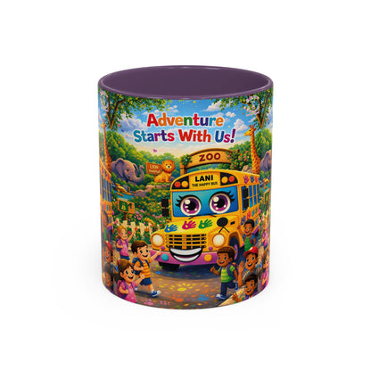 Lani™ Accent Coffee Mug (11oz & 15oz) – "Adventure Starts With Us!" Graphic
