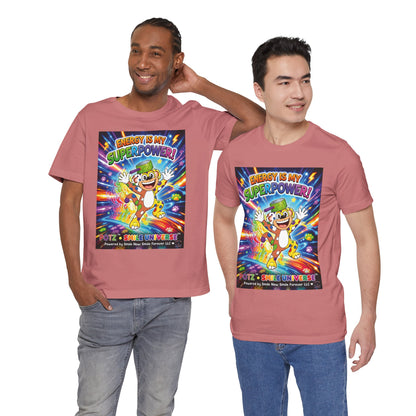 Potz™ Unisex Jersey Short Sleeve Tee – "Energy is My Superpower!" Graphic Tee | Smile Universe Collection