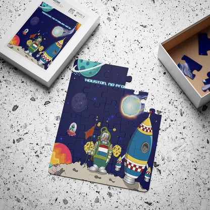 TuBz™ Kids' Puzzle, 30-Piece – "Houston, No Problem Here!" Graphic | Smile Universe Collection