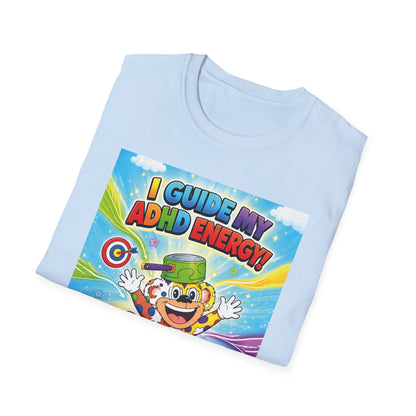 Potz™ Unisex Softstyle T-Shirt – "I Guide My ADHD Energy!" Graphic Tee | Smile Universe Collection