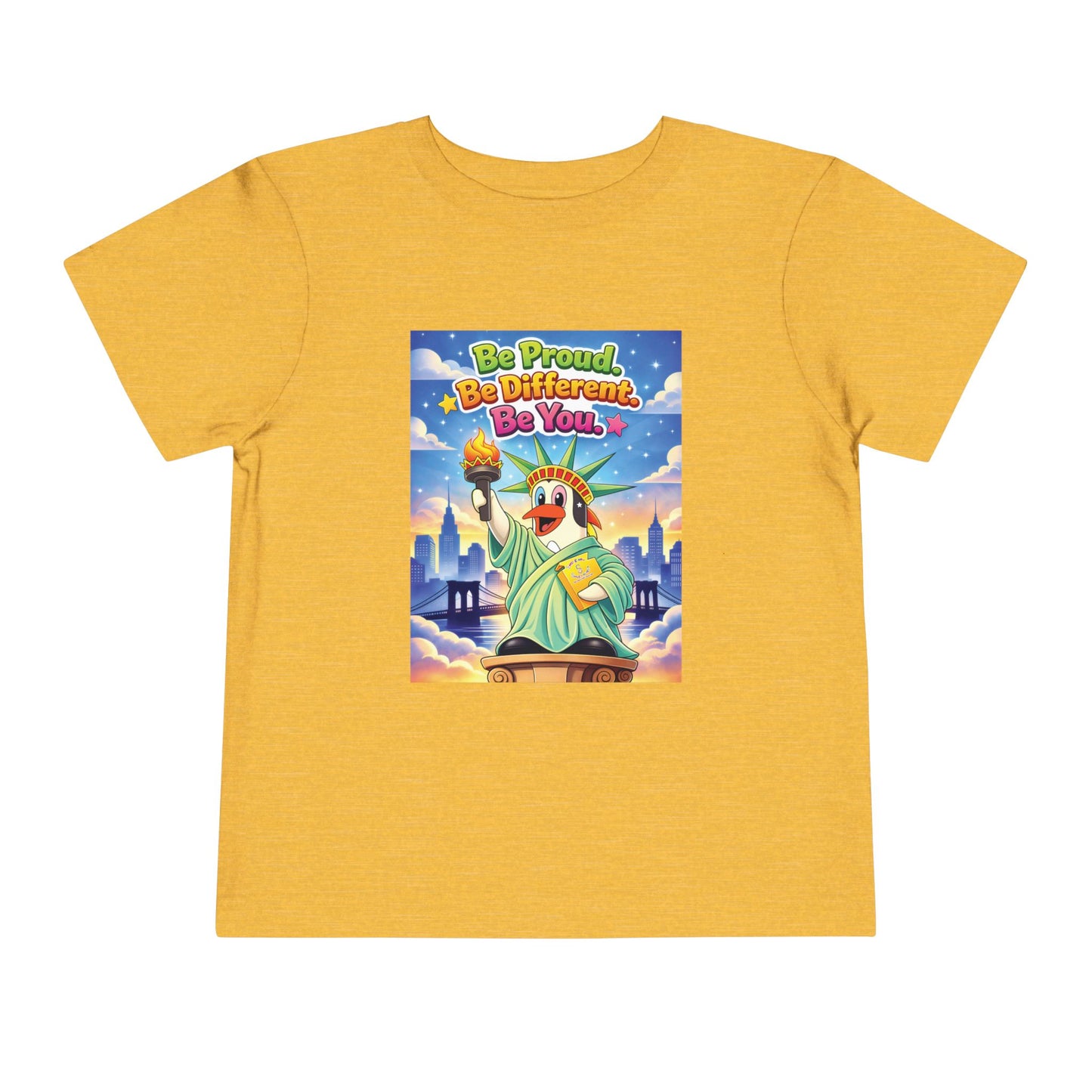 TuBz™ "Be Proud. Be Different. Be You." Toddler T- Shirt - Inspirational Kids Tee