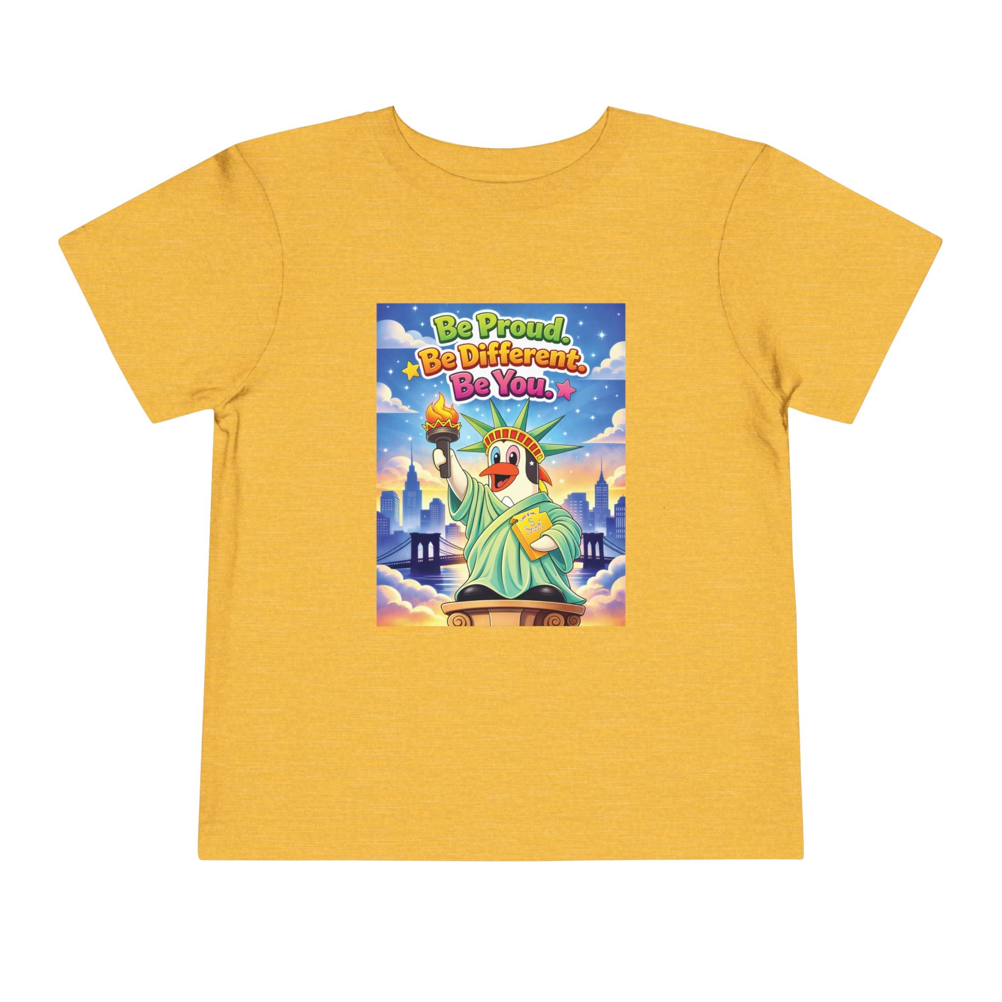 TuBz™ "Be Proud. Be Different. Be You." Toddler T- Shirt - Inspirational Kids Tee