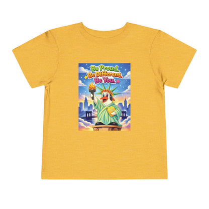 TuBz™ "Be Proud. Be Different. Be You." Toddler T- Shirt - Inspirational Kids Tee