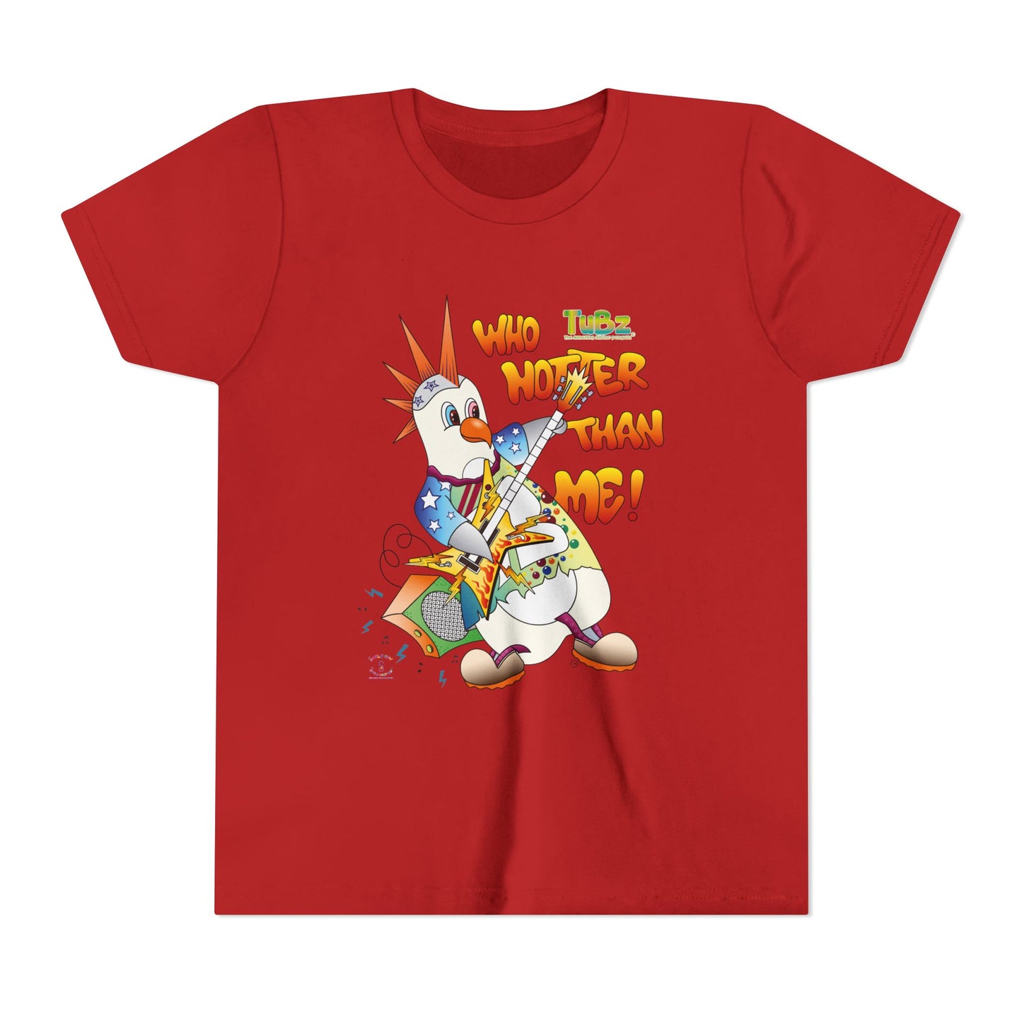 TuBz™ Rockstar Kids T-Shirt - "Who Hotter Than Me!" Graphic Tee | Smile Universe TuBz4Kidz Collection