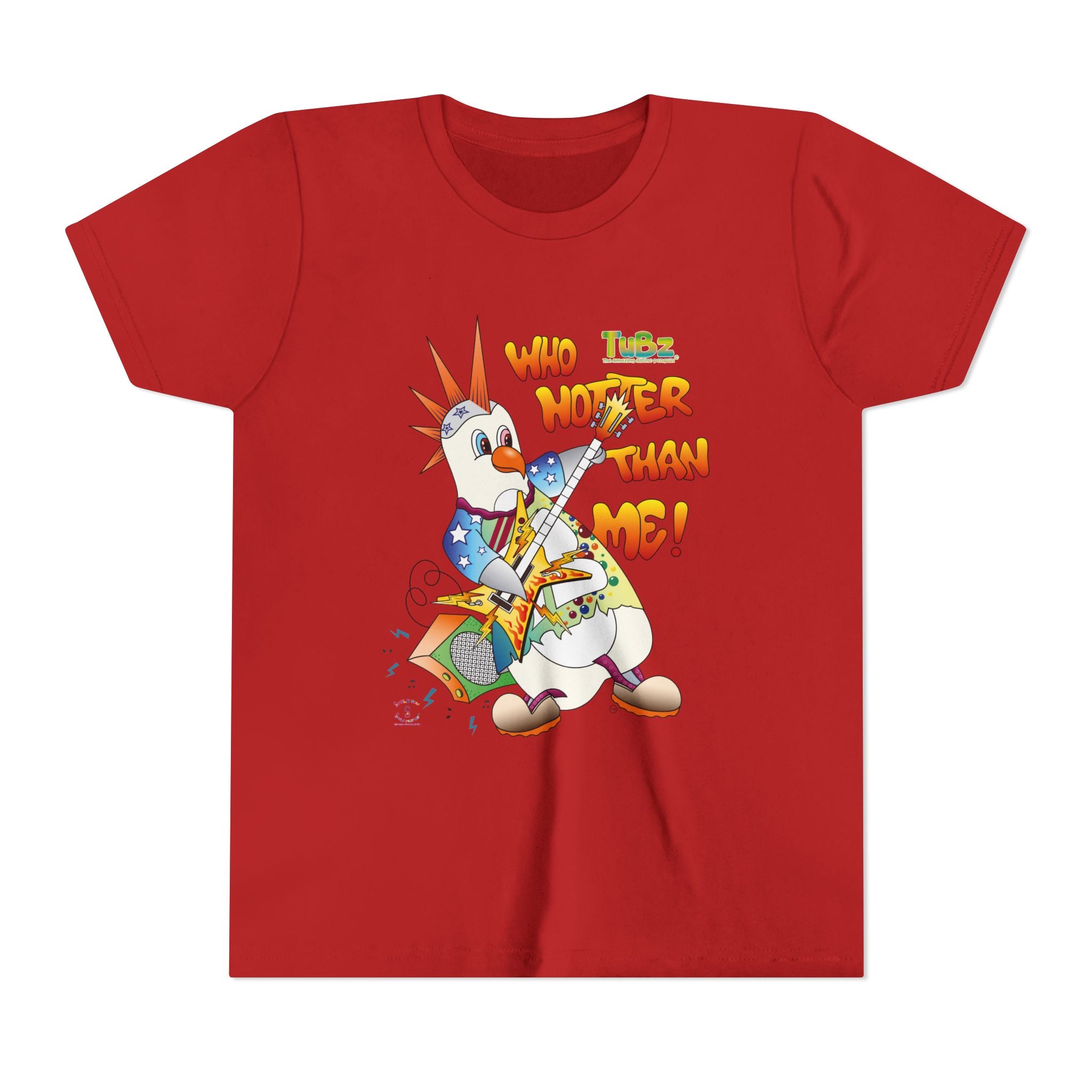 TuBz™ Rockstar Kids T-Shirt - "Who Hotter Than Me!" Graphic Tee | Smile Universe TuBz4Kidz Collection
