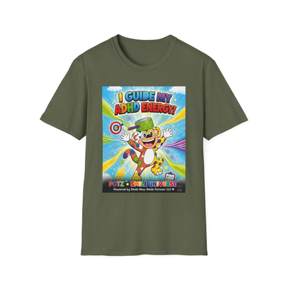 Potz™ Unisex Softstyle T-Shirt – "I Guide My ADHD Energy!" Graphic Tee | Smile Universe Collection