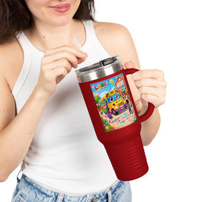 Lani™ 40oz Insulated Travel Mug – "Let's Sing Happiness Together!" Graphic