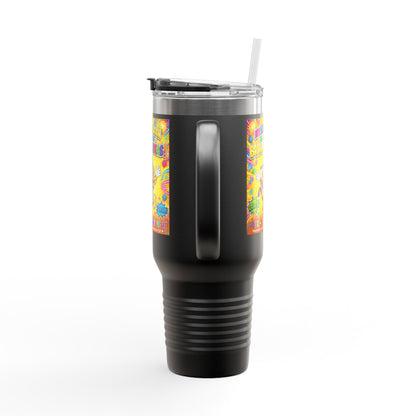 Potz™ Insulated Travel Mug 40oz – "My ADHD Brain is Full of Brilliant Ideas!" Graphic Tumbler | Smile Universe Collection