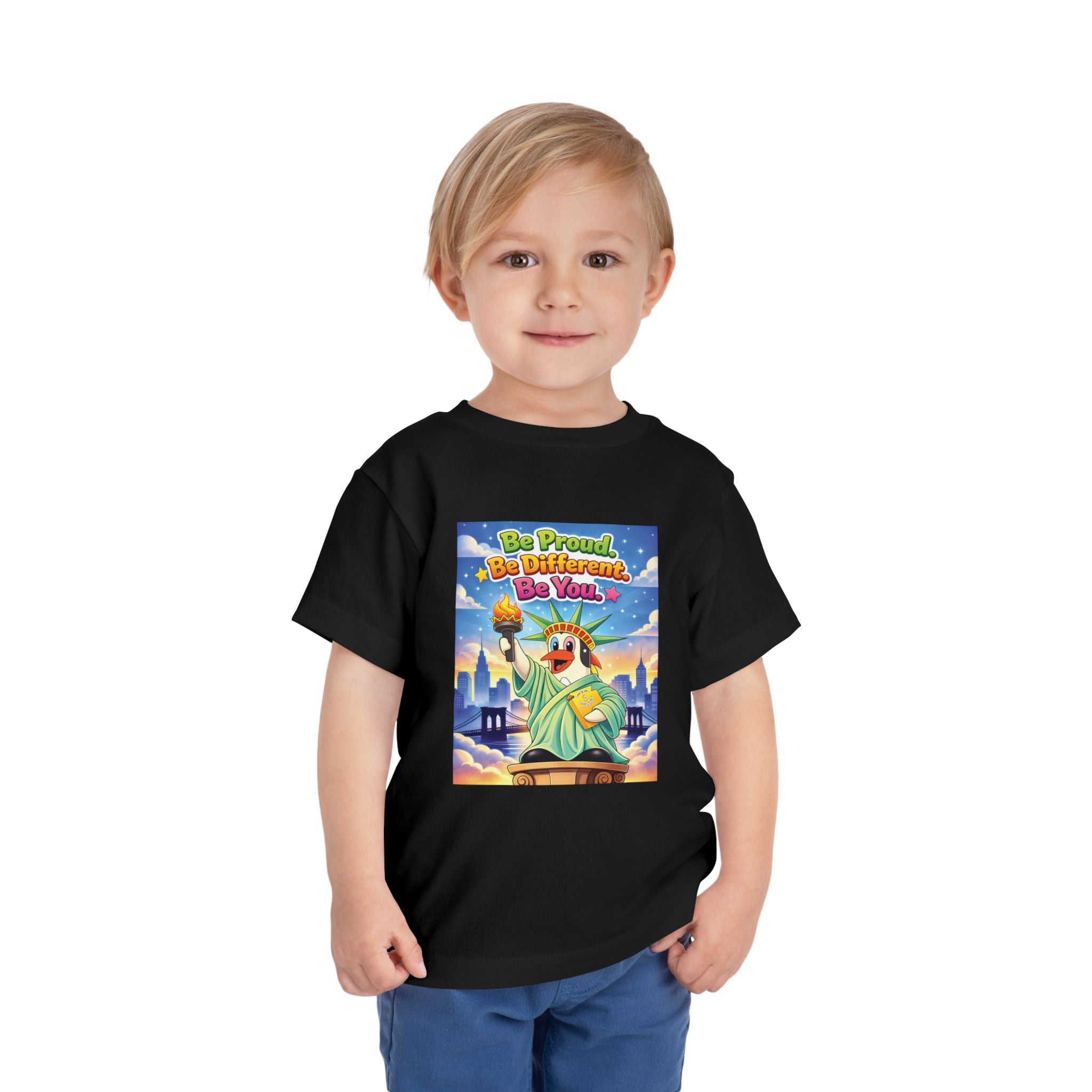 TuBz™ "Be Proud. Be Different. Be You." Toddler T- Shirt - Inspirational Kids Tee