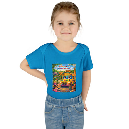 Lani™ Infant Baby Rib Bodysuit – "Adventure Starts With Us!" Graphic