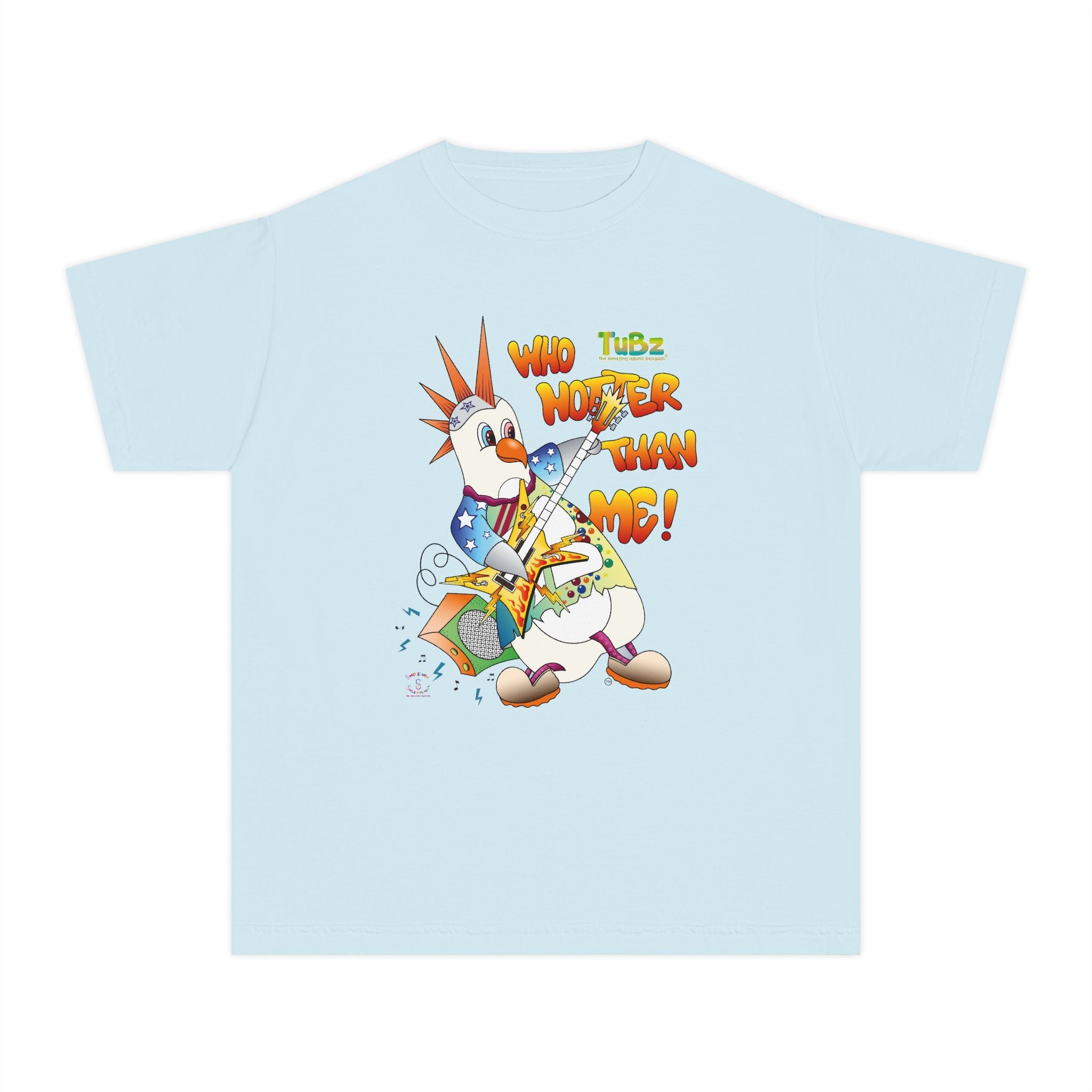 TuBz™ Rockstar Kids T-Shirt - "Who Hotter Than Me!" Graphic Tee | Smile Universe TuBz4Kidz Collection