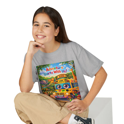 Lani™ Youth DryBlend® T-Shirt – "Adventure Starts With Us!" Graphic