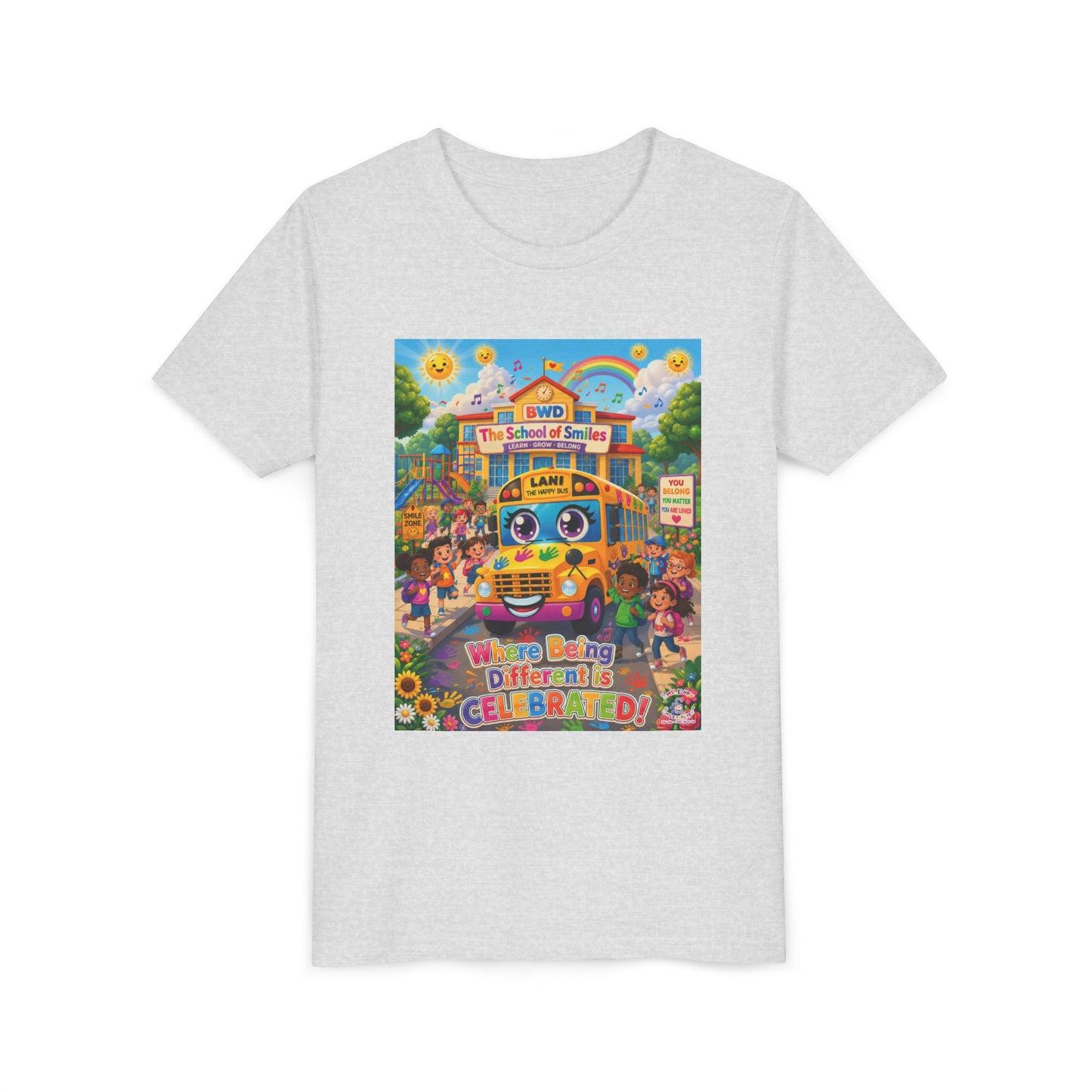 Lani™ Youth Short Sleeve Tee – "Where Being Different is CELEBRATED!" Graphic Shirt