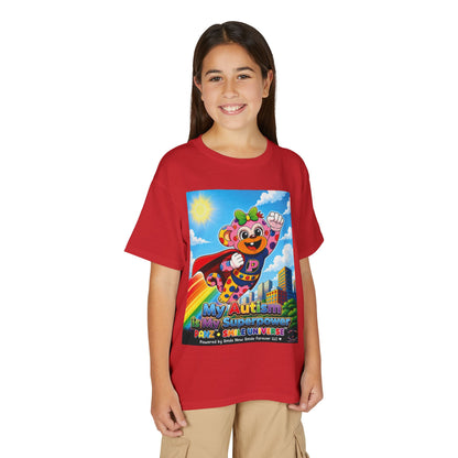 Panz™ Youth DryBlend® T-Shirt – "My Autism is My Superpower" Graphic | Smile Universe Collection