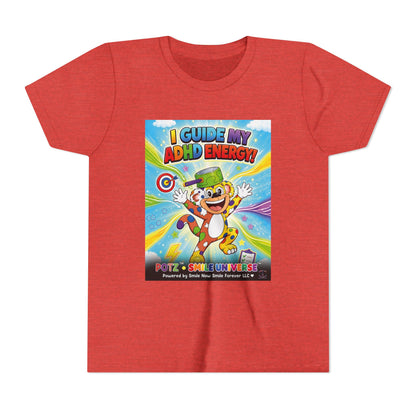 Potz™ Youth Short Sleeve Tee – "I Guide My ADHD Energy!" Graphic Tee | Smile Universe Collection