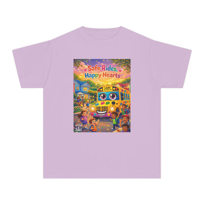 Lani™ Youth Midweight Tee – "Safe Rides, Happy Hearts" Graphic