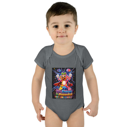 Panz™ Infant Baby Rib Bodysuit – "My Energy is Powerful" Graphic Onesie | Smile Universe Collection