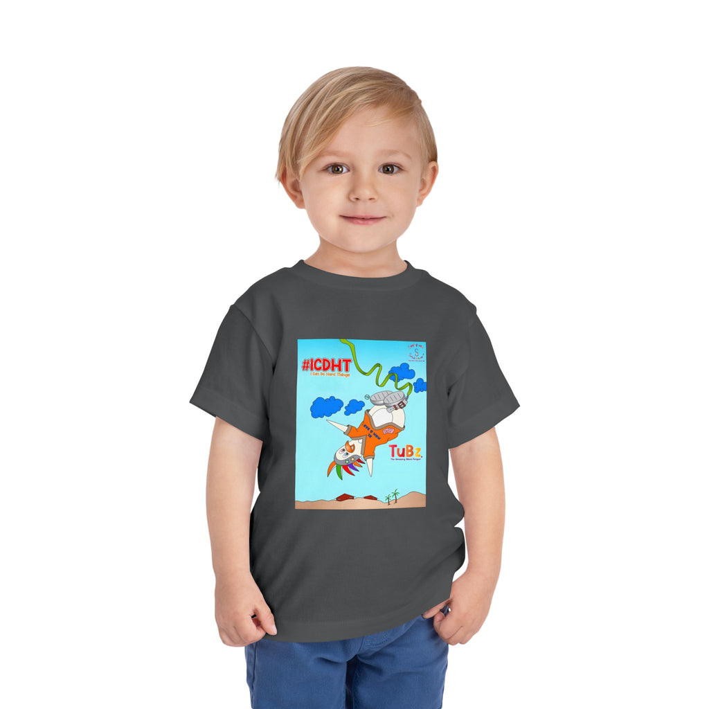 TuBz™ "I Can Do Hard Things" Toddler T-Shirt | Toddler Short Sleeve Tee  - Positive Kids Graphic Tee
