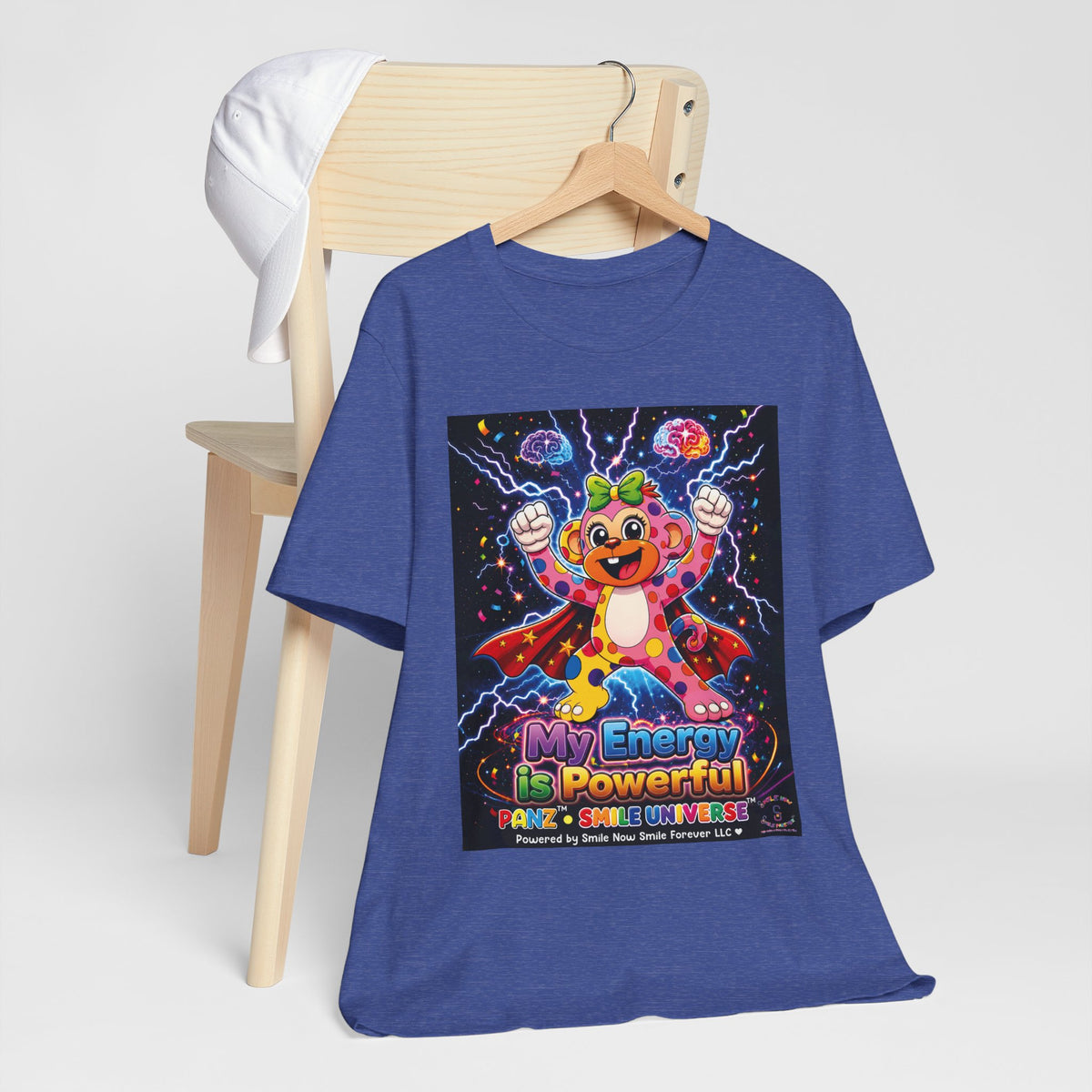 Panz™ Unisex Jersey Short Sleeve Tee For Adult– "My Energy is Powerful" Graphic Tee | Smile Universe Collection