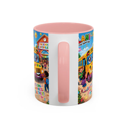 Lani™ Accent Coffee Mug (11oz & 15oz) – "Let's Sing Happiness Together!" Graphic