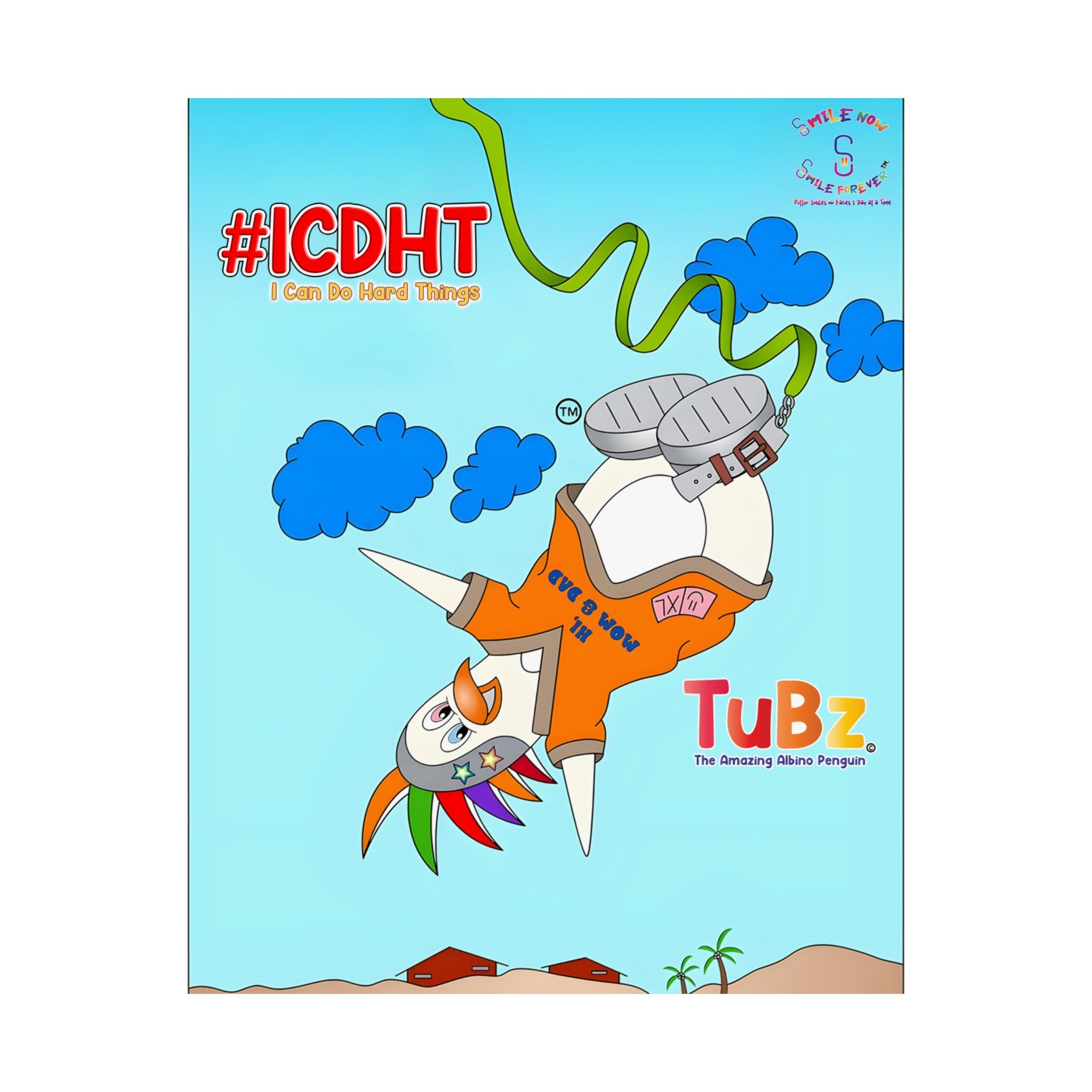 TuBz™ "I Can Do Hard Things" Kids Poster - Motivational Classroom Wall Art