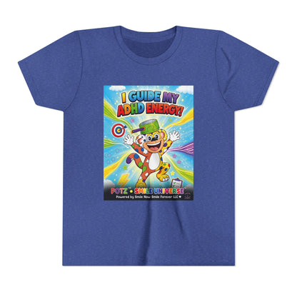Potz™ Youth Short Sleeve Tee – "I Guide My ADHD Energy!" Graphic Tee | Smile Universe Collection