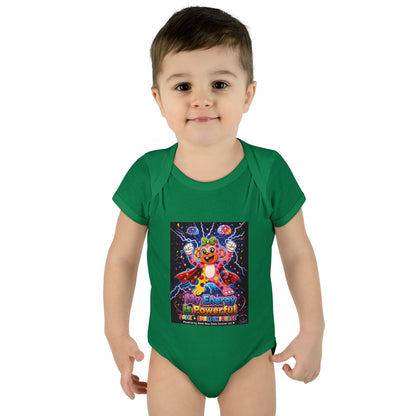 Panz™ Infant Baby Rib Bodysuit – "My Energy is Powerful" Graphic Onesie | Smile Universe Collection