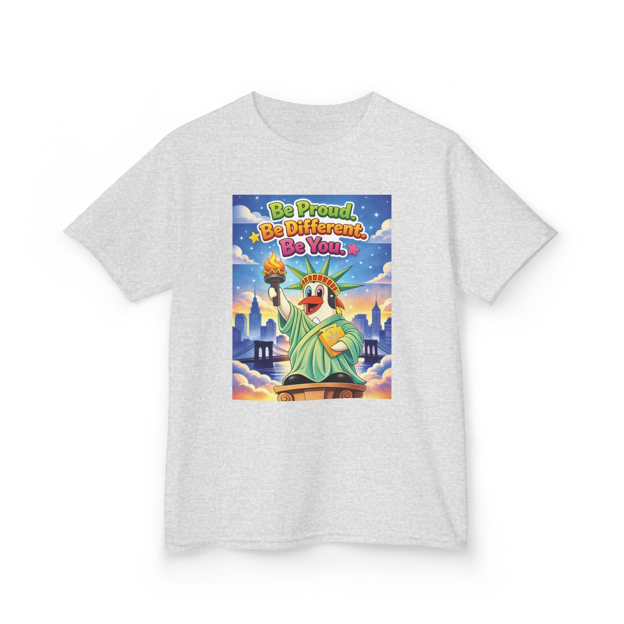 TuBz™M "Be Proud. Be Different. Be You." Kids T-Shirt - Inspirational Graphic Tee