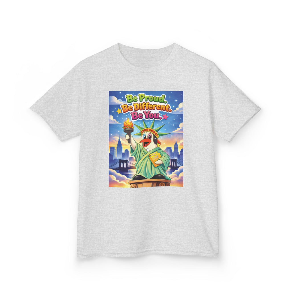 TuBz™M "Be Proud. Be Different. Be You." Kids T-Shirt - Inspirational Graphic Tee